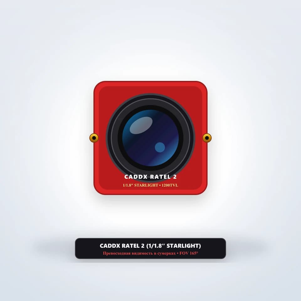 FPV-камера Caddx Ratel 2 1200TVL (1/1.8″ Starlight датчик) — фото 1